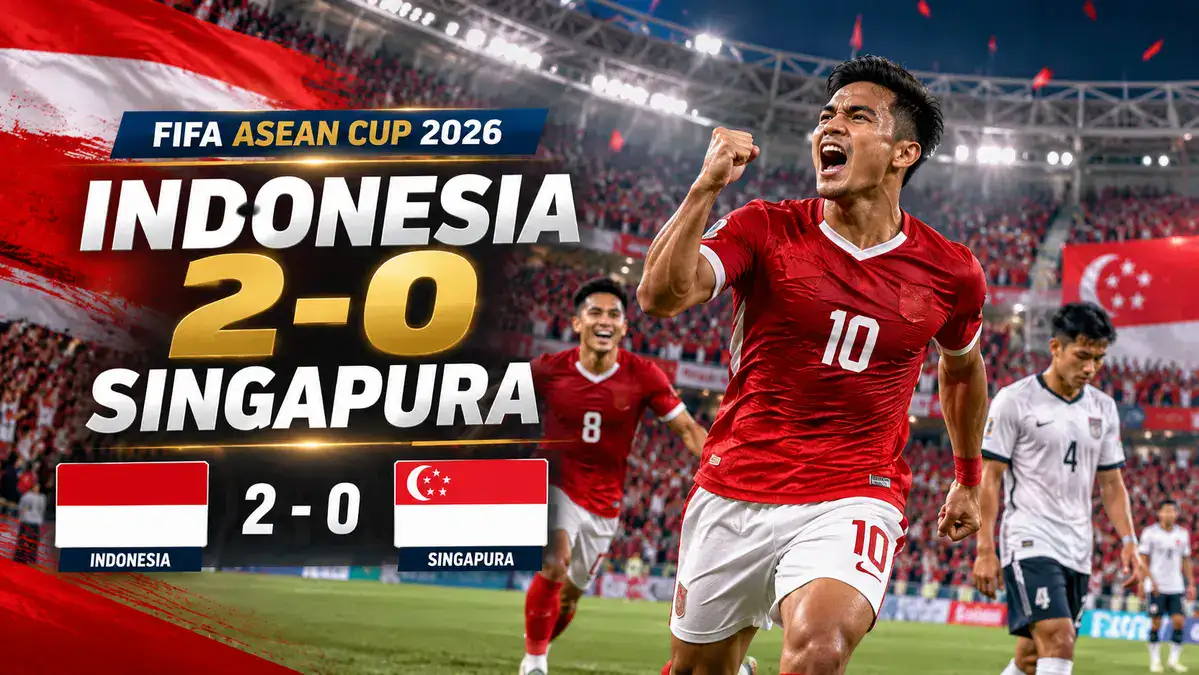 Indonesia vs Singapura FIFA ASEAN Cup 2026, Timnas Indonesia menang 2-0